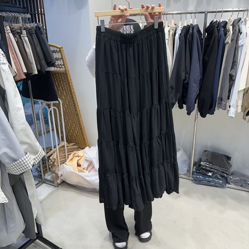 HOT PLACE東大門㊣代購女士新品休閑25秋冬推薦職業長裙褶裙HOT PLACE/DREAM GIRIS長裙