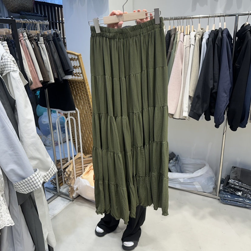 HOT PLACE東大門㊣代購女士新品休閑25秋冬推薦職業長裙褶裙HOT PLACE/DREAM GIRIS長裙圖色2