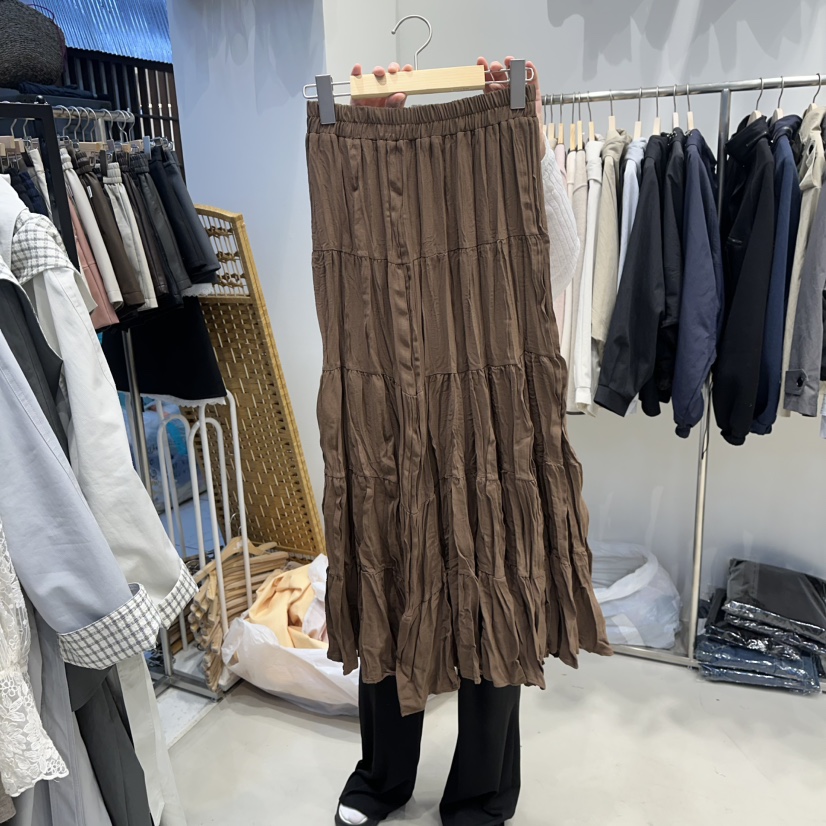 HOT PLACE東大門㊣代購女士新品休閑25秋冬推薦職業長裙褶裙HOT PLACE/DREAM GIRIS長裙圖色3