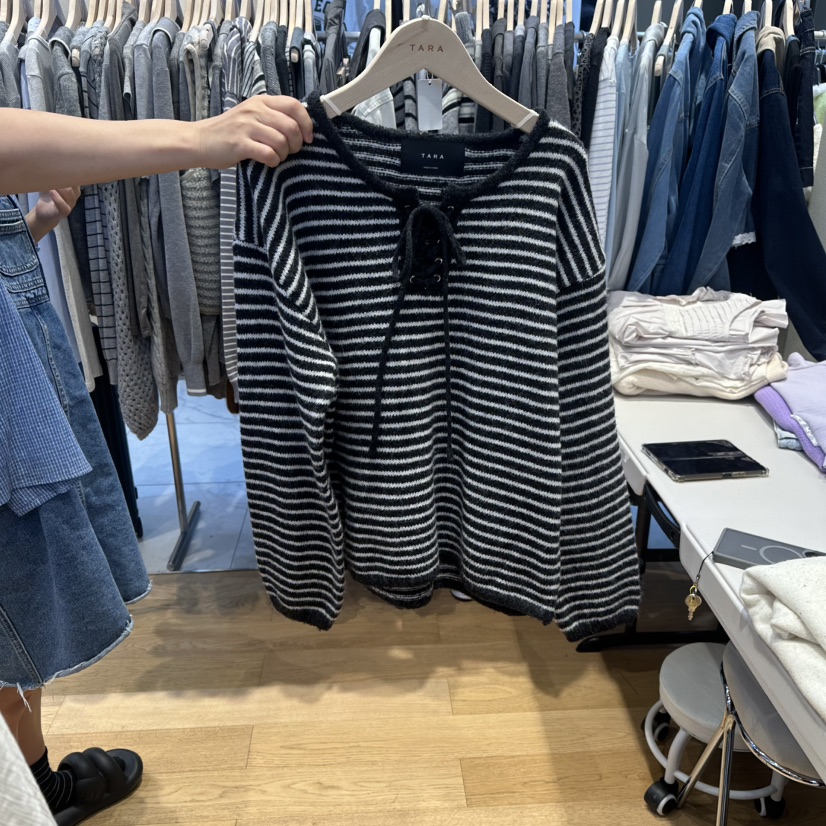 TARA東大門㊣實拍女士新品職業熱賣25秋冬推薦時尚人氣毛衣TARA毛衣圖色1