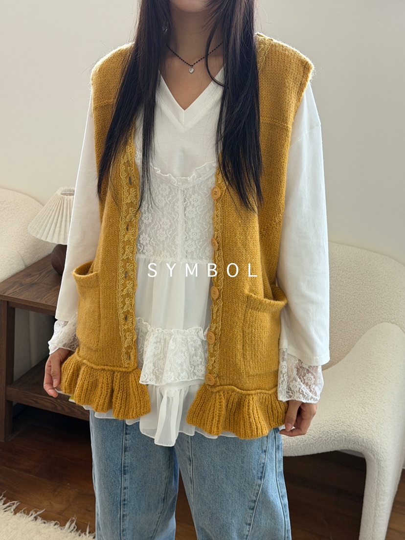 SYMBOL韓國代購㊣女裝新品推薦熱賣人氣時尚休閑馬甲不含內搭SYMBOL馬甲