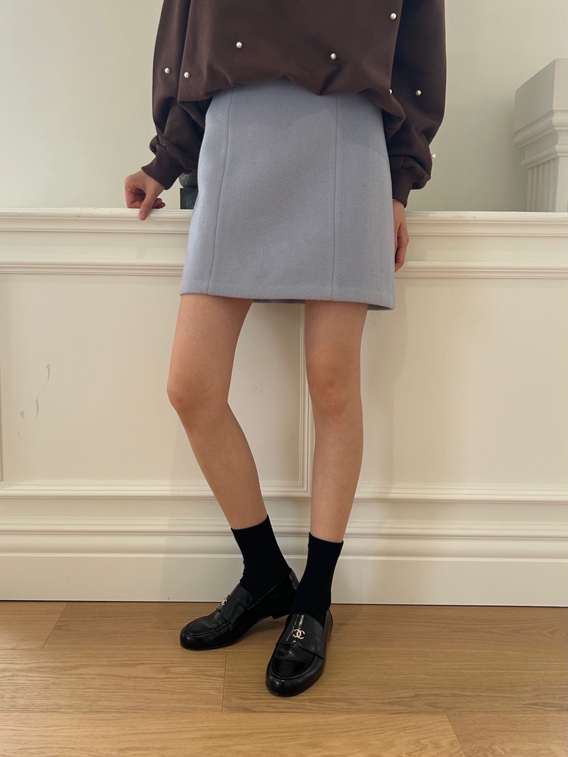 ME MO韓國直郵㊣女士新品時尚職業人氣推薦熱賣休閑短裙羊毛ME MO短裙