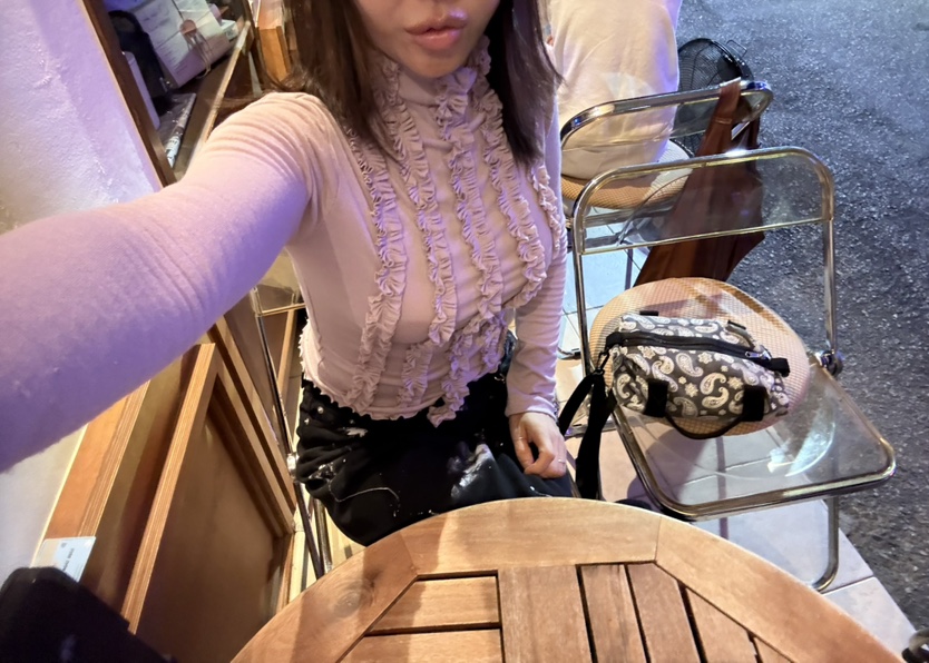 PLATFORM-L東大門㊣代購女裝新品時尚真品職業長袖T恤荷葉邊PLATFORM長袖T恤