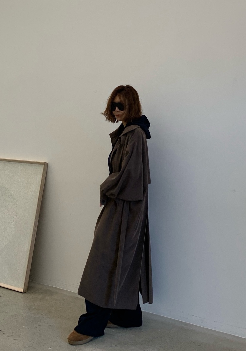 PARIS MATCH韓國直郵㊣女裝新品25秋冬真品推薦休閑長款風衣PARIS MATCH長款風衣