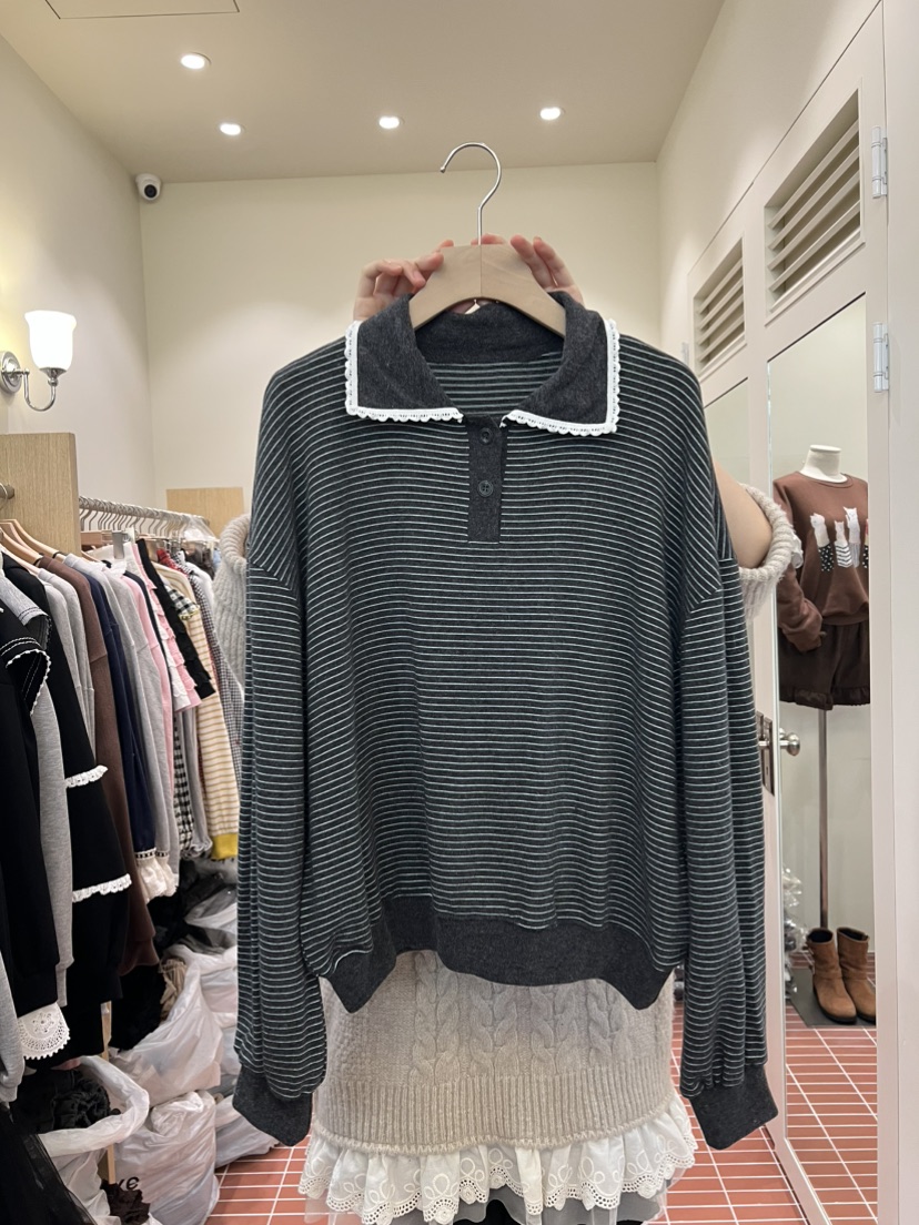 BE&amp;BE東大門㊣代購女裝新品休閑推薦時尚25秋冬長袖T恤絨BE&be長袖T恤圖色2