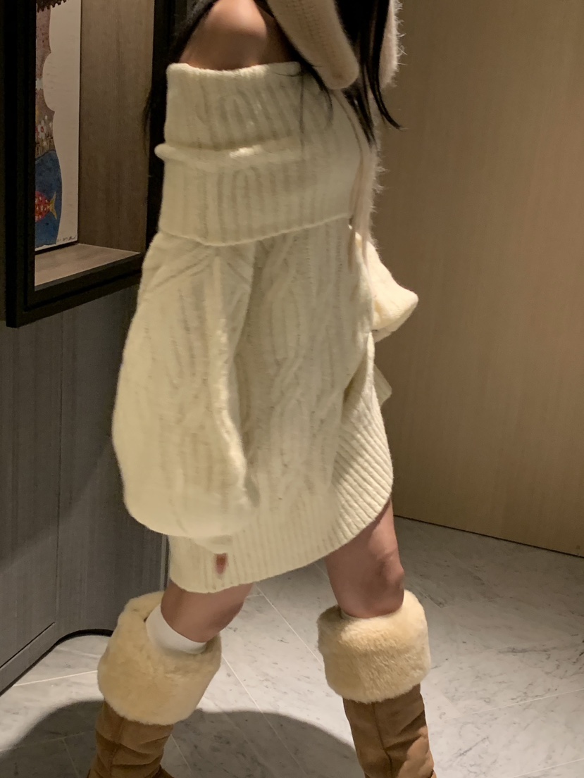 BADCALM東大門㊣實拍女裝新款時尚休閑25秋冬熱賣職業毛衣露肩BADCALM毛衣