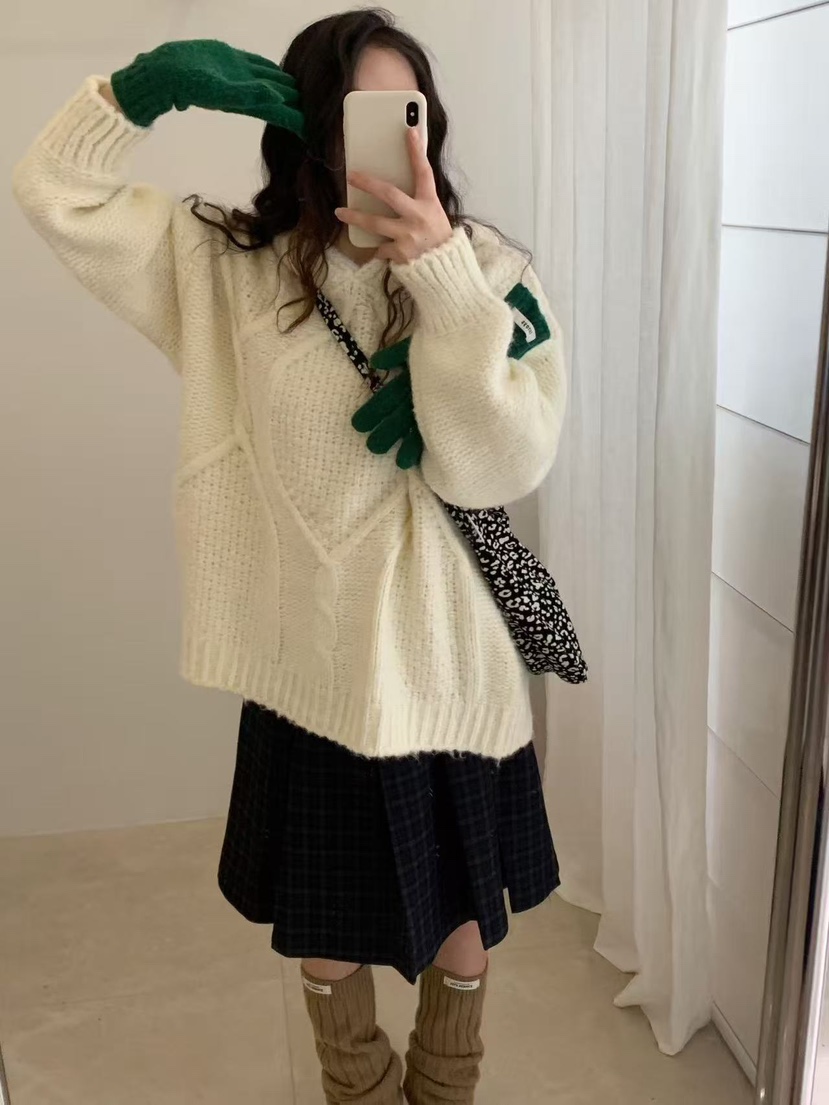 FRILL-T韓國代購㊣女士新品熱賣休閑25秋冬針織衫連帽針織衫FRILL-T針織衫圖色2