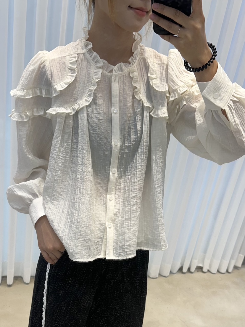 MILLIMETER東大門㊣代購女士新品時尚真品職業休閑襯衫蕾絲衫MILLIMETER/MGML襯衫/蕾絲衫