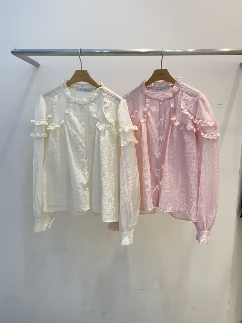 MILLIMETER東大門㊣代購女士新品時尚真品職業休閑襯衫蕾絲衫MILLIMETER/MGML襯衫/蕾絲衫
