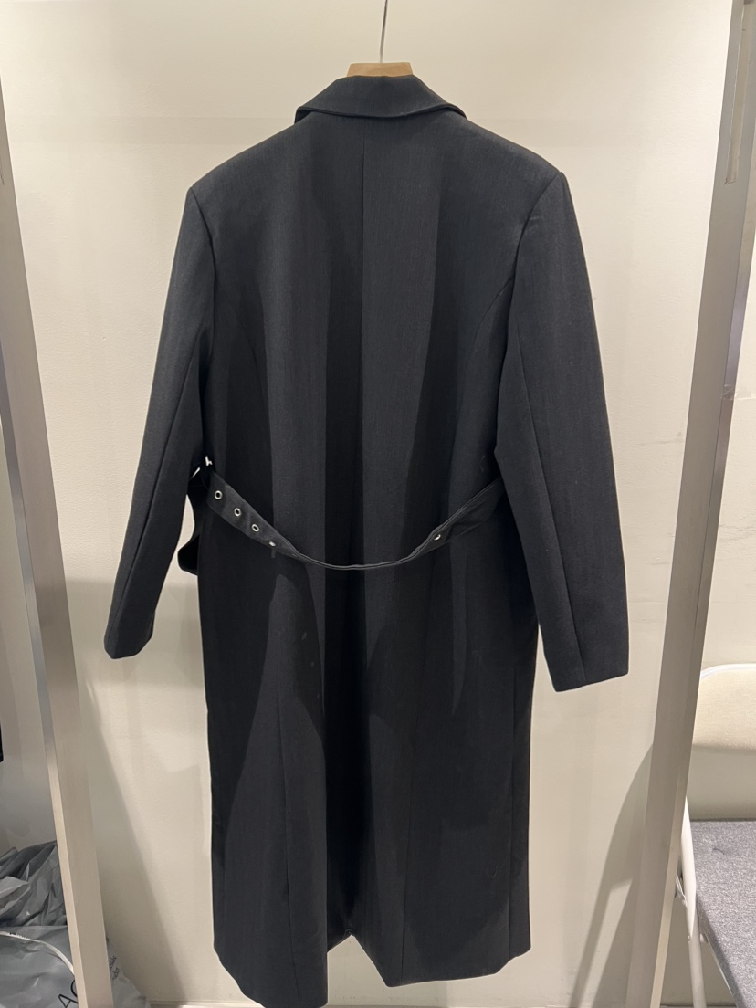 MENTOR韓國代購㊣女士新品真品時尚熱賣休閑長款風衣含腰帶MENTOR長款風衣