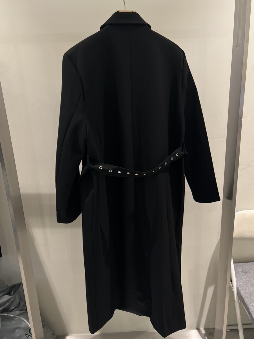 MENTOR韓國代購㊣女士新品真品時尚熱賣休閑長款風衣含腰帶MENTOR長款風衣