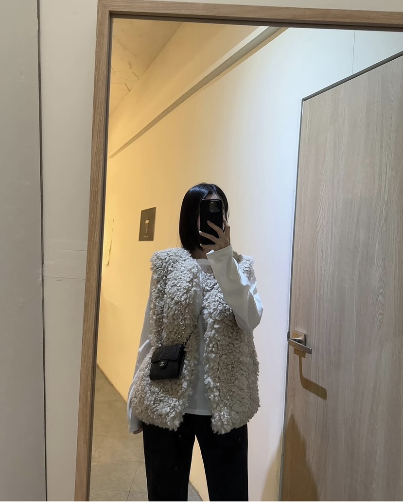 FRILL-T韓國代購㊣女士新款熱賣推薦休閑25秋冬時尚馬甲皮草FRILL-T馬甲