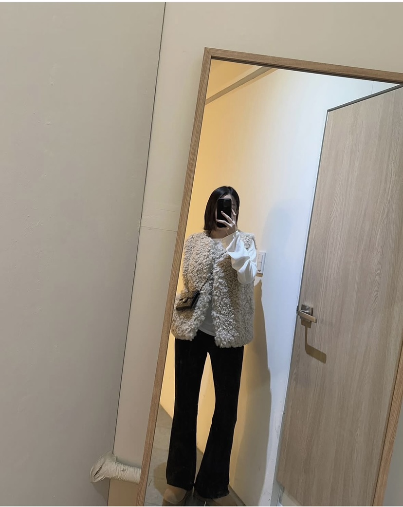 FRILL-T韓國代購㊣女士新款熱賣推薦休閑25秋冬時尚馬甲皮草FRILL-T馬甲