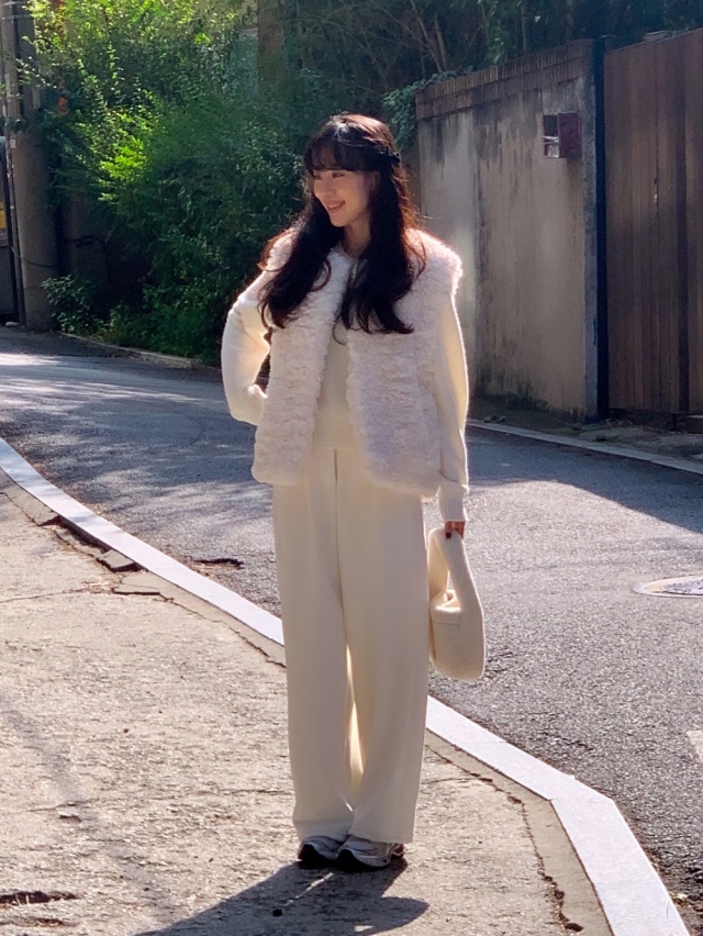 FRILL-T韓國代購㊣女士新款熱賣推薦休閑25秋冬時尚馬甲皮草FRILL-T馬甲