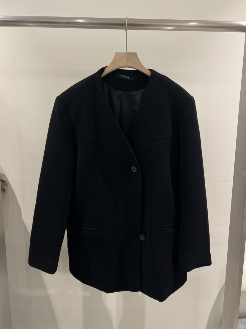 MENTOR東大門㊣實拍女士新品時尚職業熱賣真品25秋冬短款大衣MENTOR短款大衣圖色3