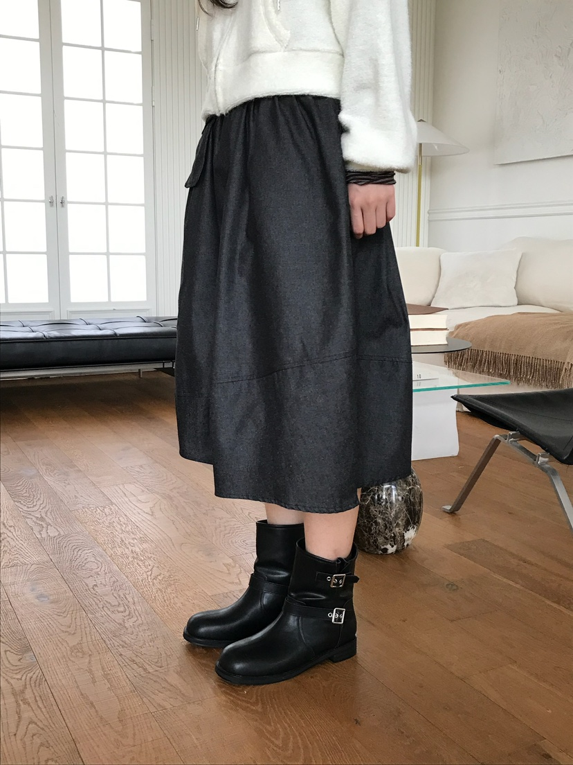 ESCHER東大門㊣代購女裝新款熱賣人氣職業半身裙中短裙含腰繩ESCHER半身裙/中短裙