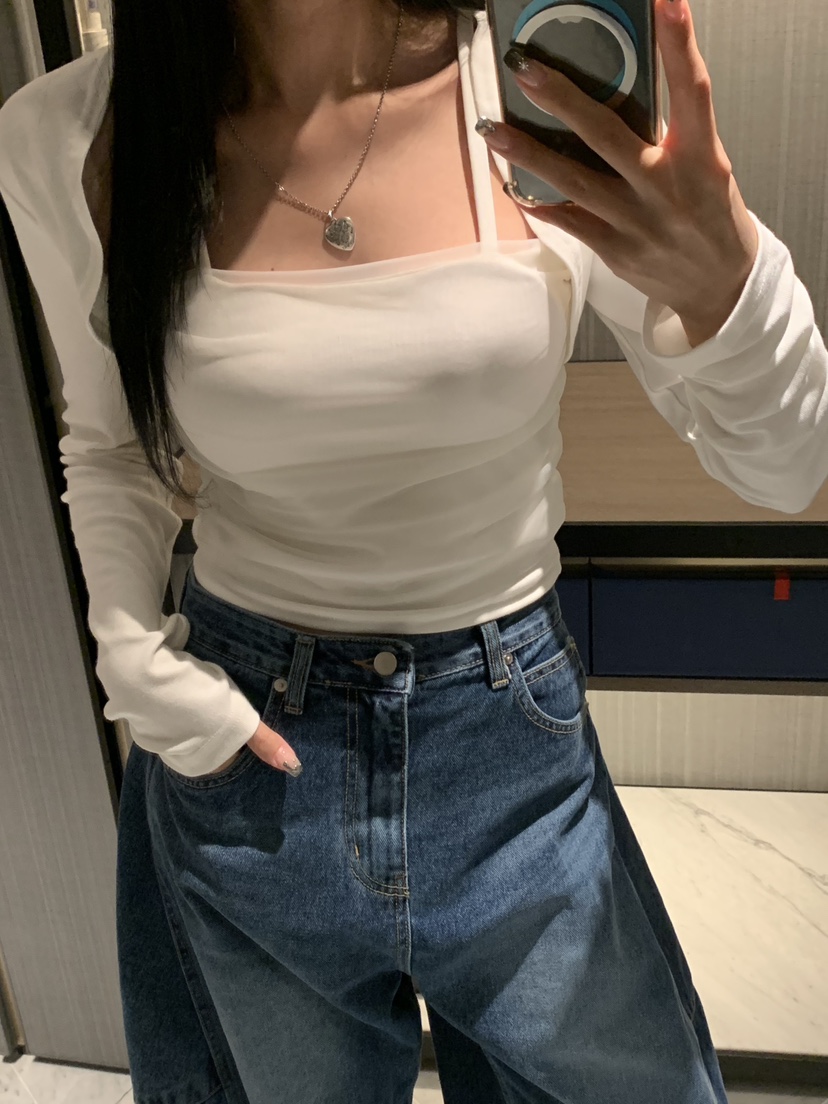 BADCALM韓國代購㊣女士新品人氣時尚真品25秋冬長袖T恤網眼BADCALM長袖T恤