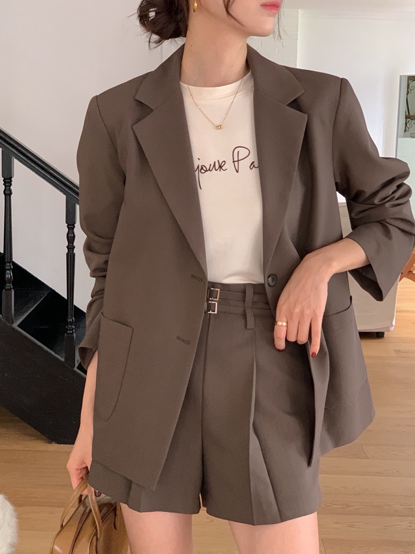 RE:FRESH-L東大門㊣代購女裝新品職業推薦真品休閑短褲含腰帶RE:FRESH短褲