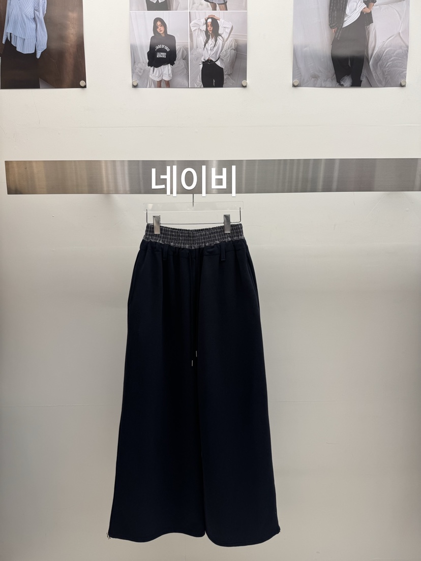 AMOOD東大門㊣直郵女士新款休閑熱賣真品時尚推薦休閑褲拼色AMOOD休閑褲圖色2