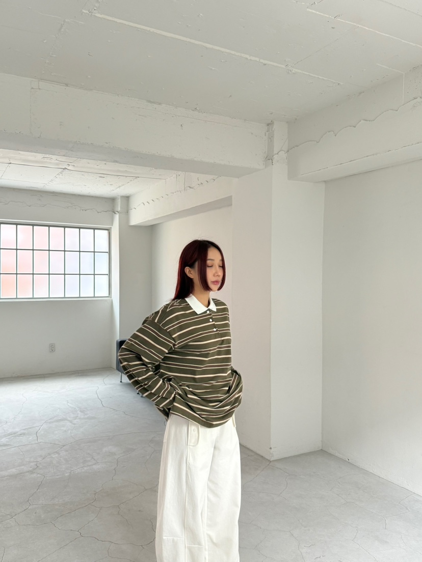 OVER NEAR東大門㊣實拍女裝新品25秋冬休閑熱賣職業長袖T恤OVER NEAR長袖T恤
