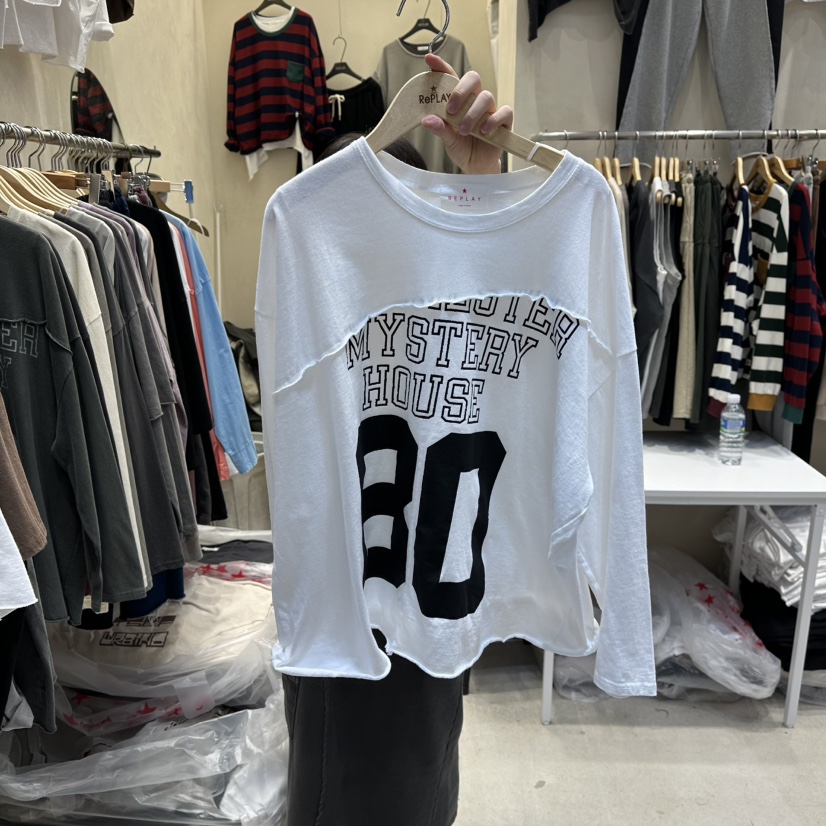 REPLAY東大門㊣實拍女裝新品熱賣推薦人氣真品休閑時尚長袖T恤REPLAY長袖T恤圖色1