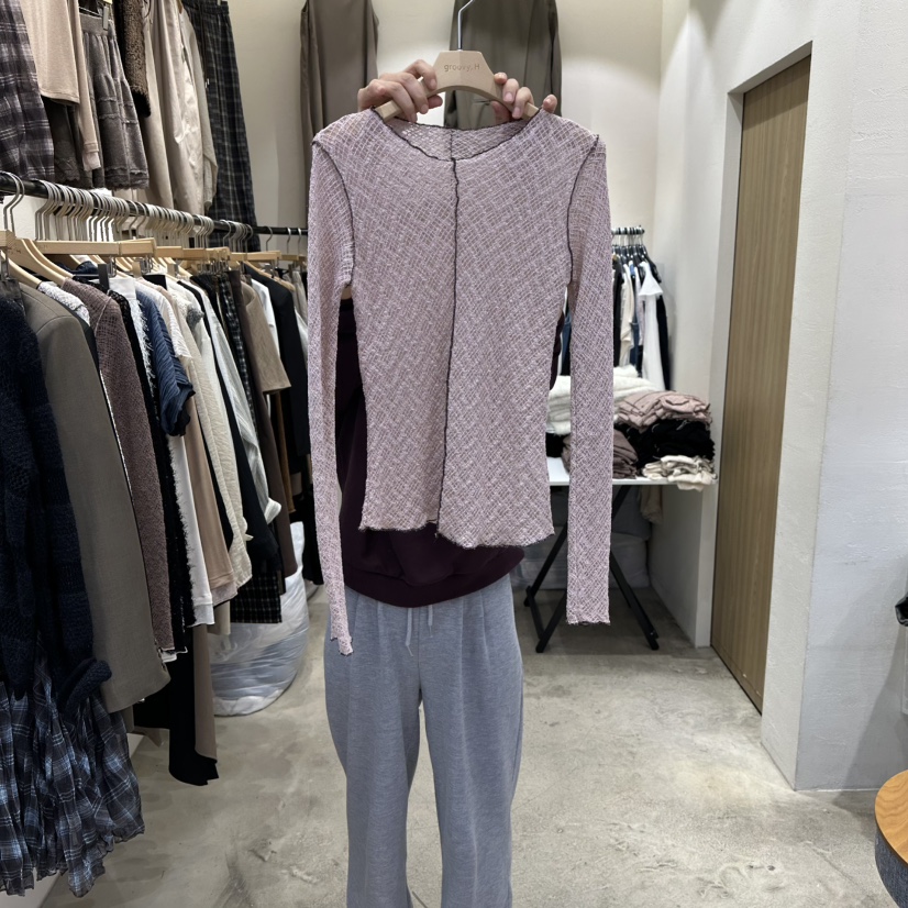 HOLYBANANA韓國代購㊣女裝新品熱賣休閑真品職業25秋冬長袖T恤groovy.H/HOLYBANANA長袖T恤圖色2