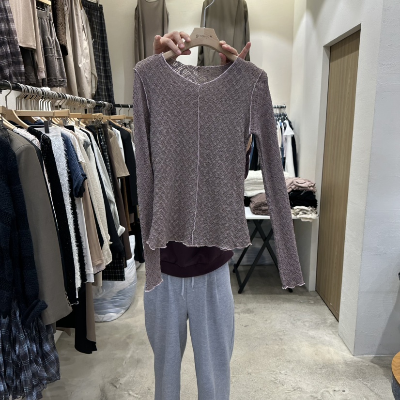 HOLYBANANA韓國代購㊣女裝新品熱賣休閑真品職業25秋冬長袖T恤groovy.H/HOLYBANANA長袖T恤圖色3
