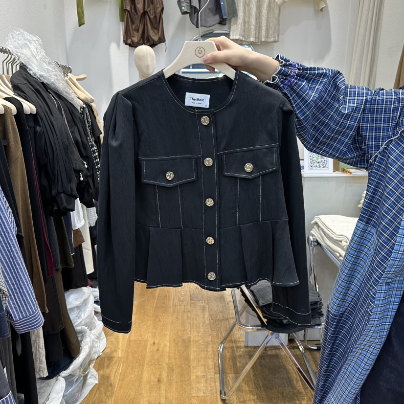 THE MOST-Q東大門㊣實拍女士新品25秋冬時尚人氣推薦夾克THE MOST夾克圖色3