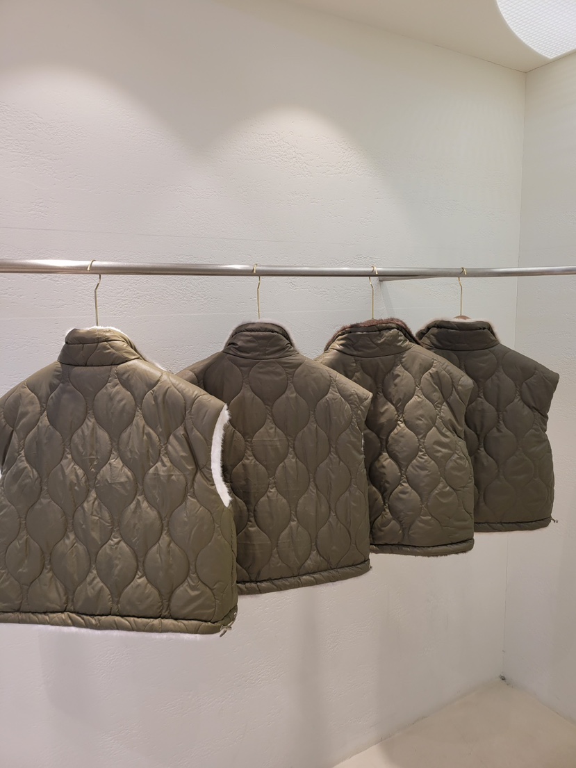 THE OTHER韓國直郵㊣女裝新品職業推薦真品馬甲皮草褶皺雙面THE OTHER馬甲