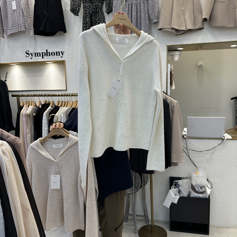 SYMPHONY東大門㊣實拍女士新品熱賣推薦時尚職業衛衣羊毛帽SYMPHONY衛衣圖色1白色