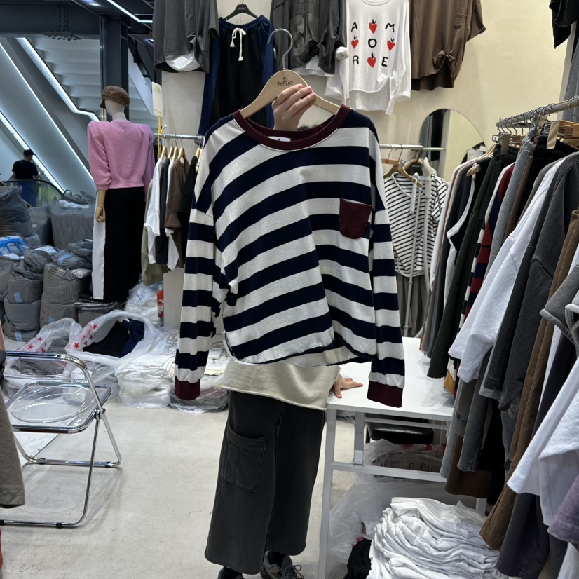 REPLAY韓國代購㊣女士新款真品25秋冬休閑推薦時尚人氣長袖T恤REPLAY長袖T恤圖色3