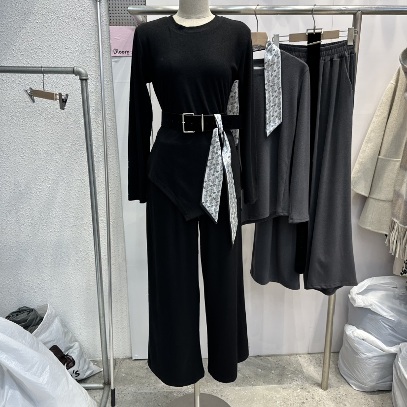BLOOM韓國直郵㊣女士新款25秋冬真品休閑人氣熱賣職業時尚套裝BLOOM-Q套裝圖色3黑色