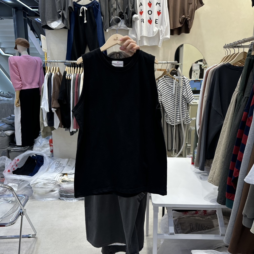 REPLAY東大門㊣代購女裝新款休閑人氣職業真品熱賣吊帶背心REPLAY吊帶/背心圖色4黑色