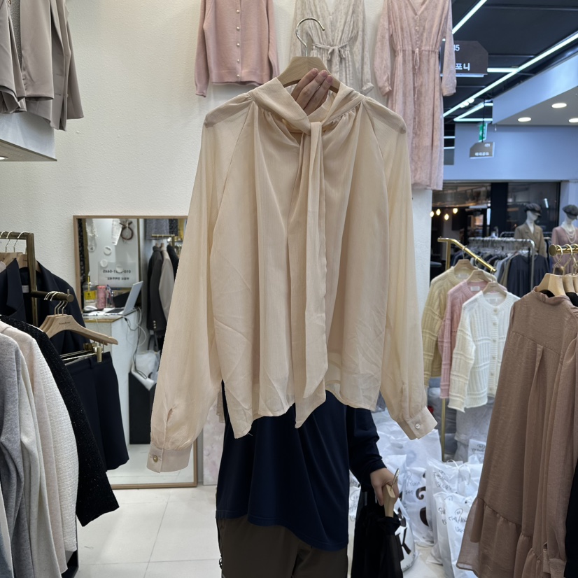 SYMPHONY韓國直郵㊣女士新品推薦職業25秋冬襯衫蕾絲衫荷葉邊SYMPHONY襯衫/蕾絲衫