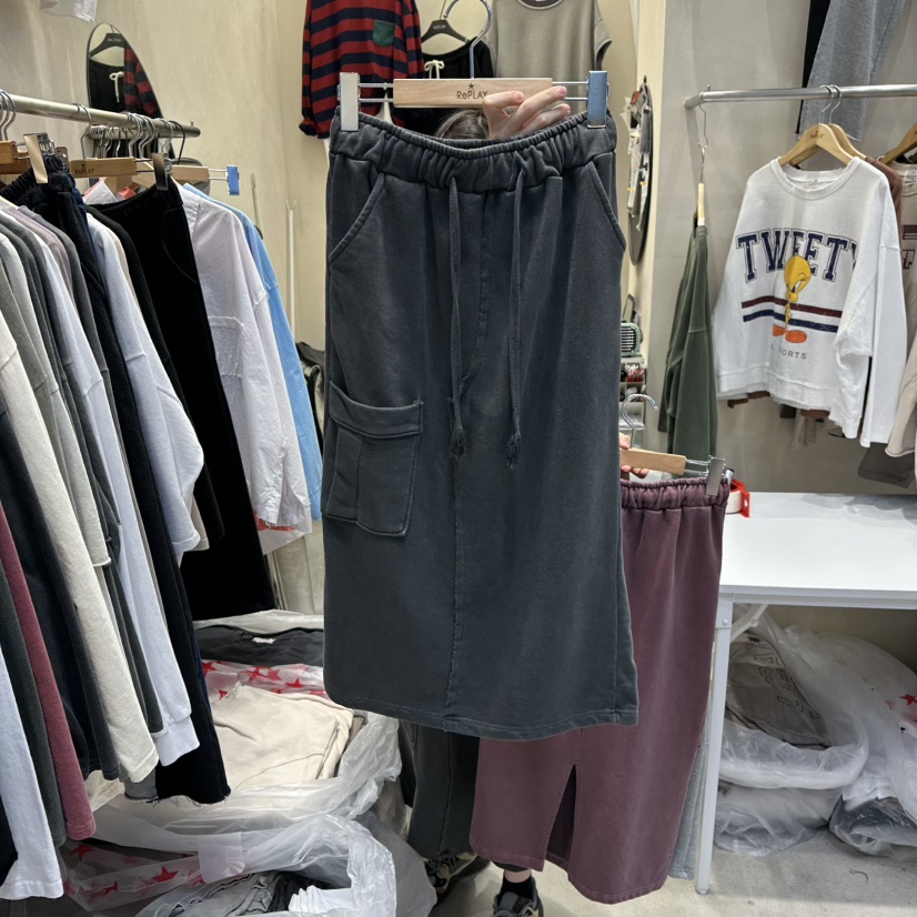 REPLAY韓國直郵㊣女士新款25秋冬推薦真品人氣時尚長裙口袋REPLAY長裙圖色3