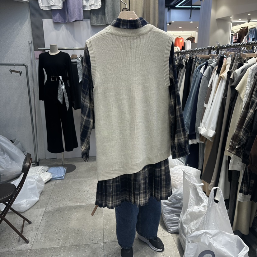 BLOOM東大門㊣代購女裝新款時尚熱賣職業套裝含腰帶套裝格紋BLOOM-Q套裝