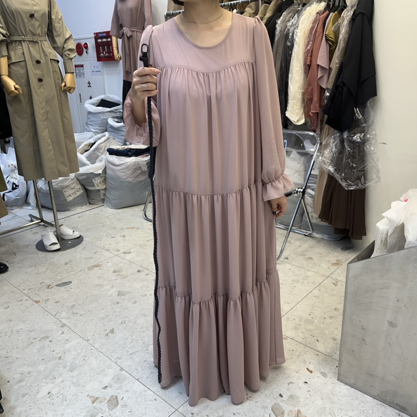 MARIGOLD東大門㊣直郵女士新品熱賣25秋冬休閑連衣裙含腰帶MARIGOLD連衣裙圖色1
