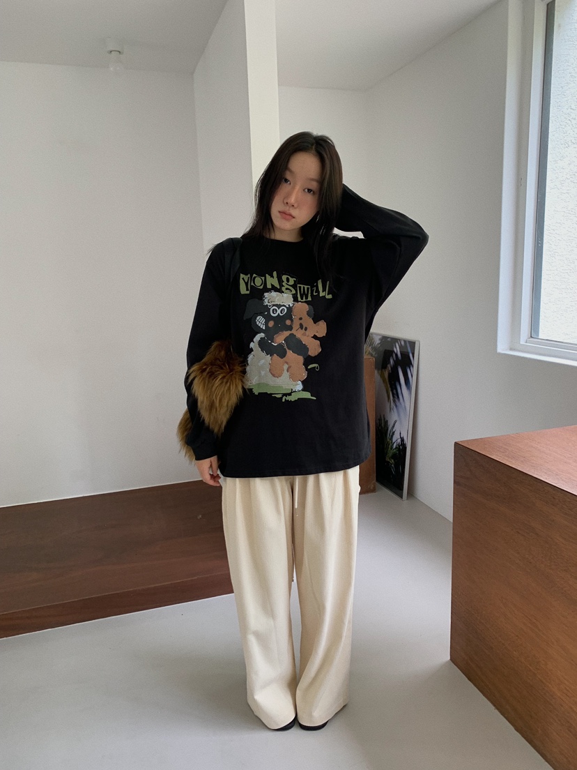 CAMEL-P東大門㊣代購女士新款25秋冬長袖T恤Came_l 家長袖T恤