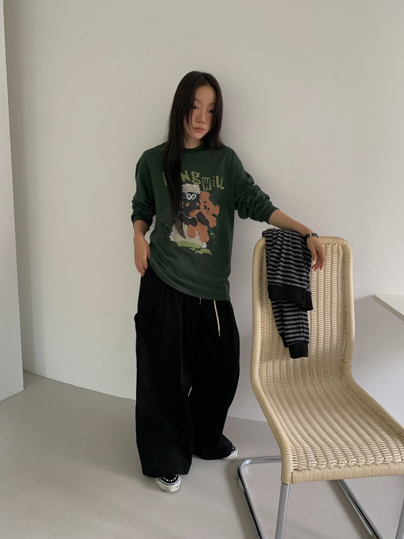 CAMEL-P東大門㊣代購女士新款25秋冬長袖T恤Came_l 家長袖T恤