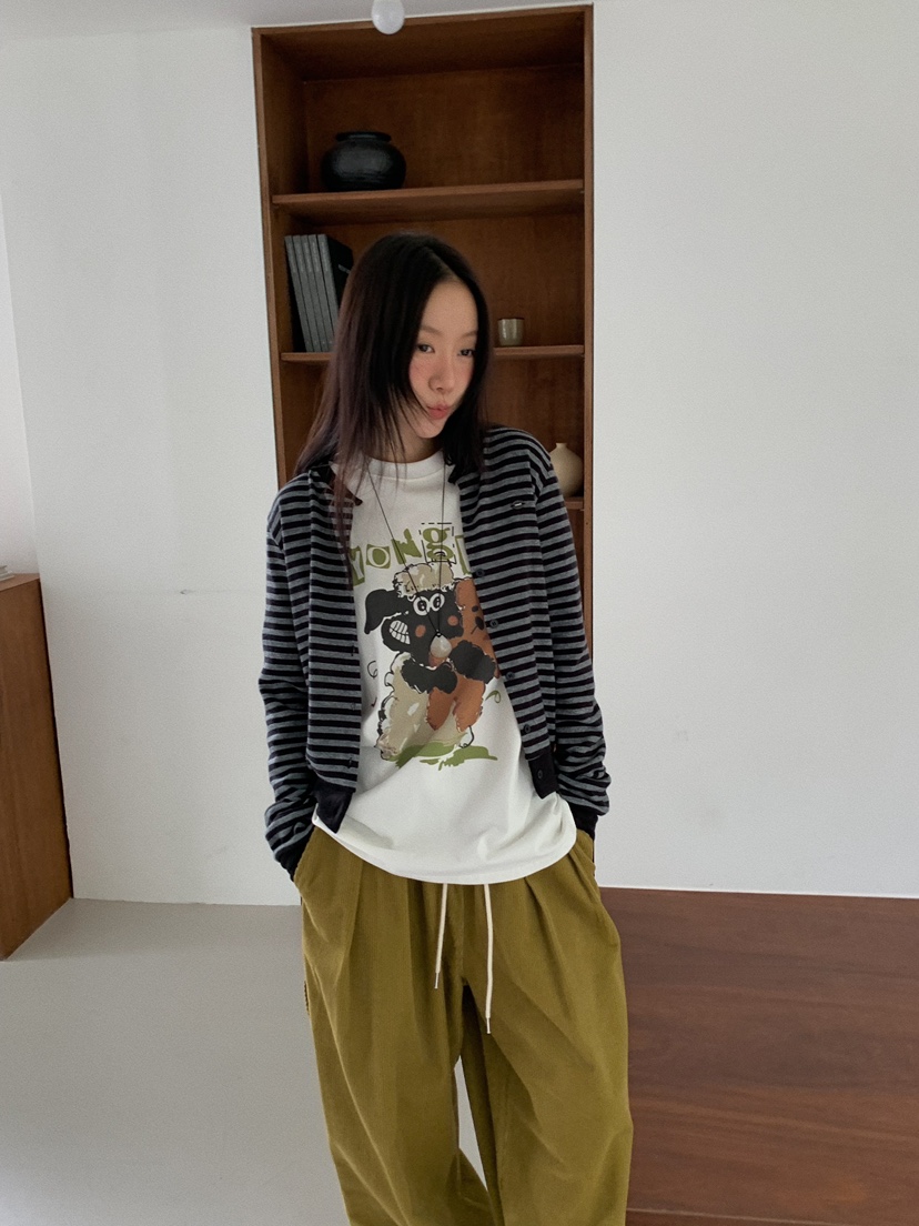 CAMEL-P東大門㊣代購女士新款25秋冬長袖T恤Came_l 家長袖T恤