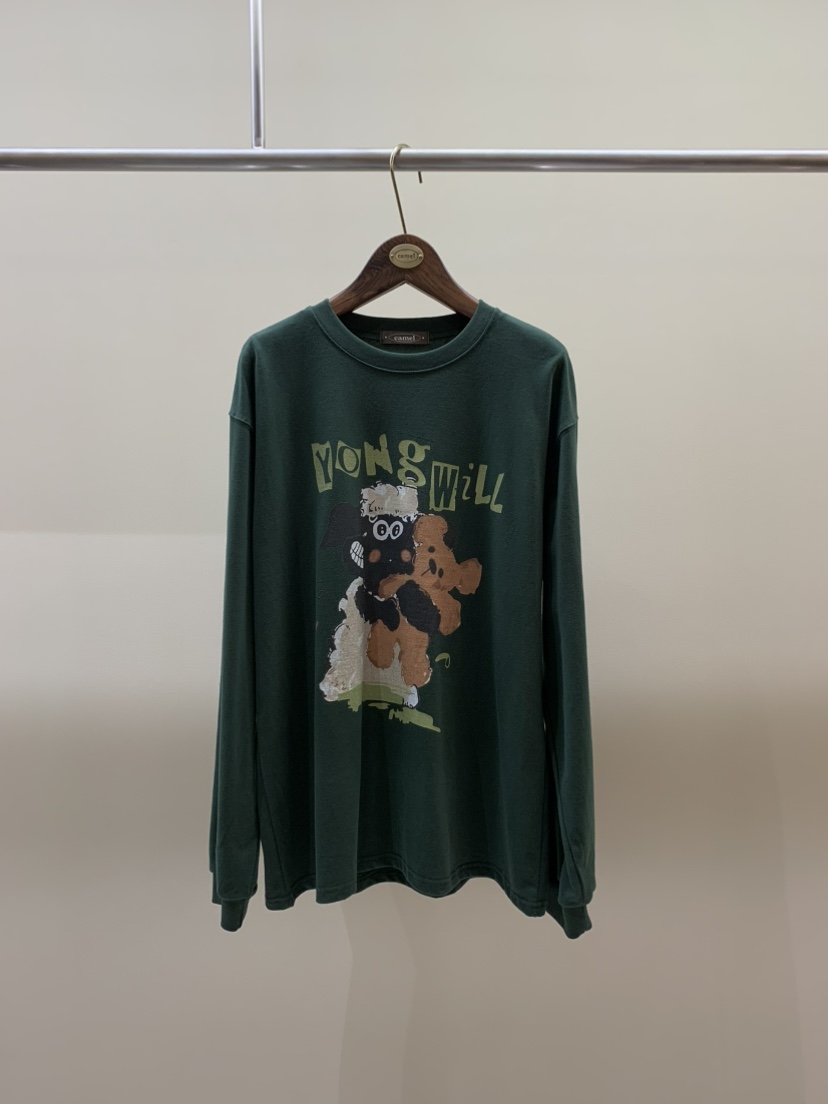 CAMEL-P東大門㊣代購女士新款25秋冬長袖T恤Came_l 家長袖T恤圖色1