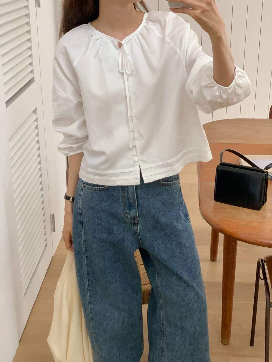 SUNDAY東大門㊣直郵女士新款推薦人氣真品職業時尚襯衫蕾絲衫SUNDAY襯衫/蕾絲衫圖色2