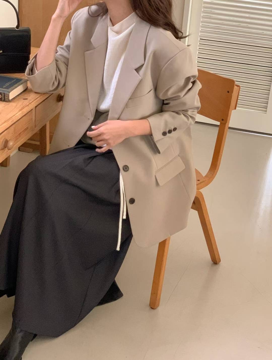 SUNDAY韓國代購㊣女士新品25秋冬熱賣時尚推薦職業人氣長裙SUNDAY長裙