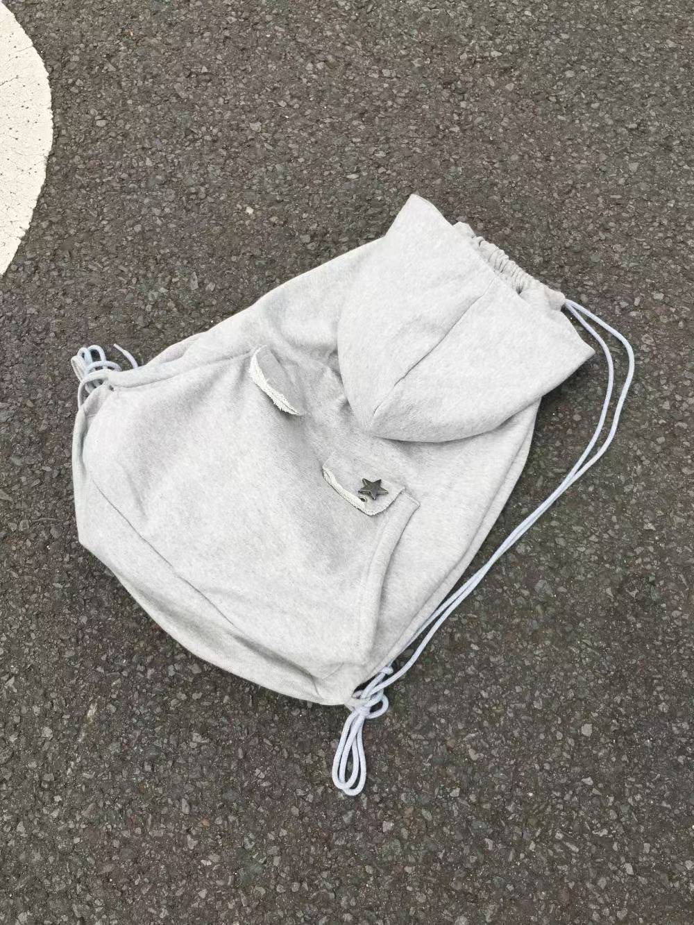 WOOJOO韓國直郵㊣女士新品職業25秋冬休閑人氣雙肩背包連帽WOOJOO雙肩背包圖色2
