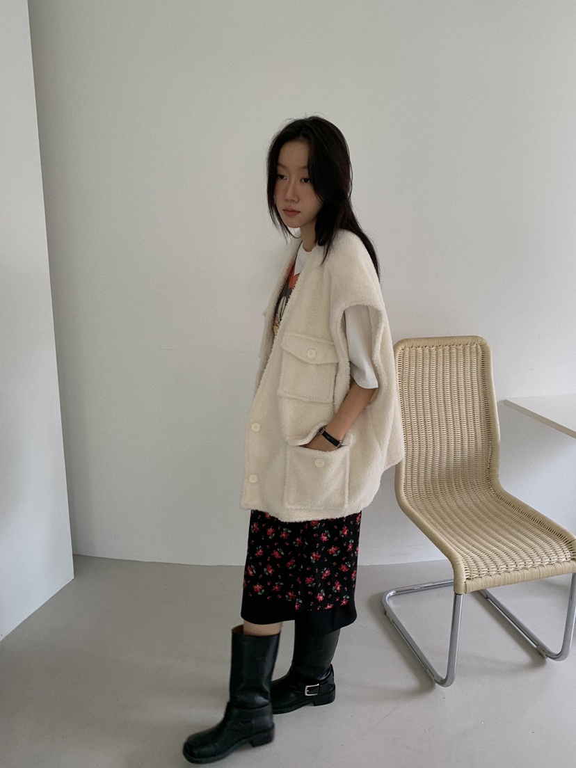 CAMEL-P東大門㊣實拍女裝新品職業馬甲羊毛Came_l 家馬甲