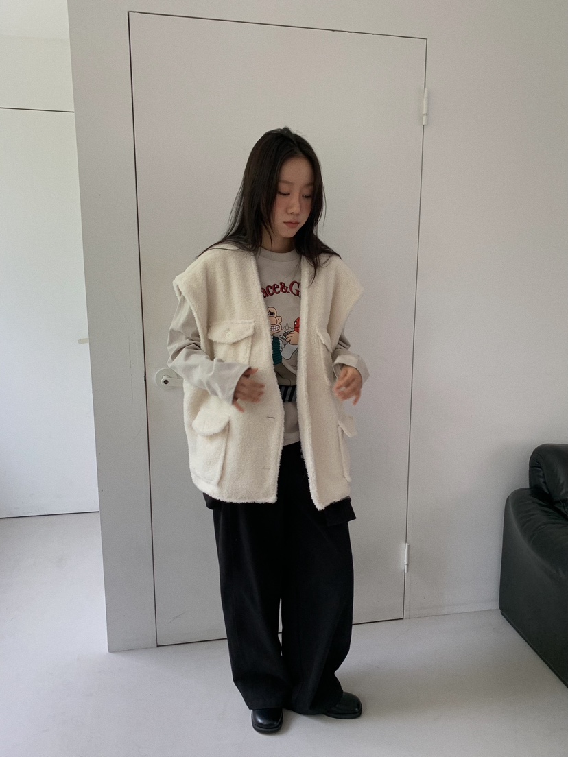 CAMEL-P東大門㊣實拍女裝新品職業馬甲羊毛Came_l 家馬甲