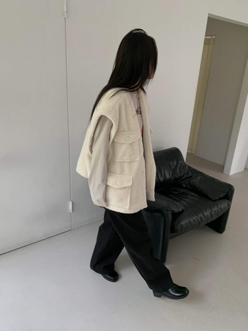 CAMEL-P東大門㊣實拍女裝新品職業馬甲羊毛Came_l 家馬甲