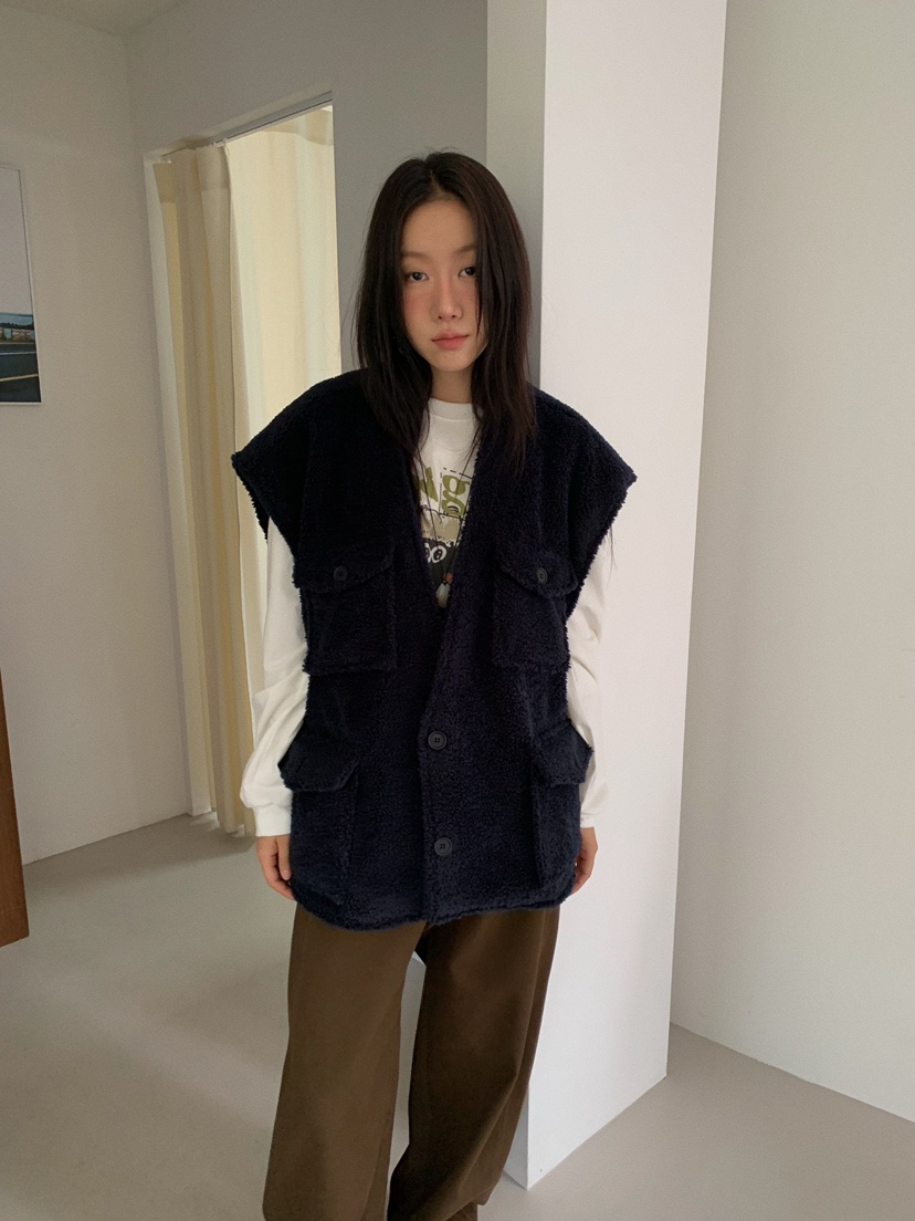 CAMEL-P東大門㊣實拍女裝新品職業馬甲羊毛Came_l 家馬甲