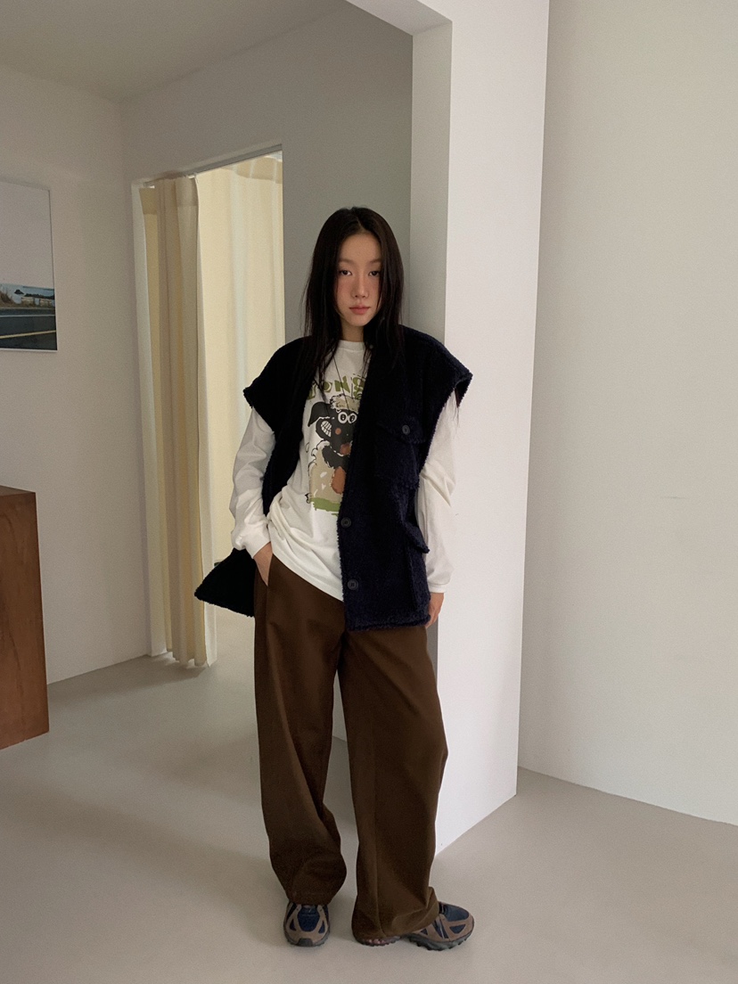 CAMEL-P東大門㊣實拍女裝新品職業馬甲羊毛Came_l 家馬甲
