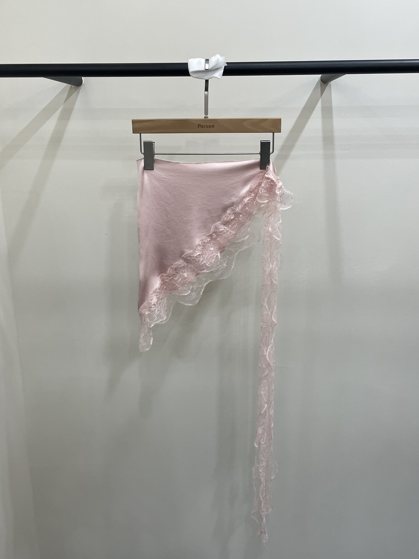 PERSON東大門㊣實拍女裝新品休閑熱賣真品短裙裹身裙蕾絲緞面PERSON短裙圖色2